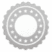Round silver badge